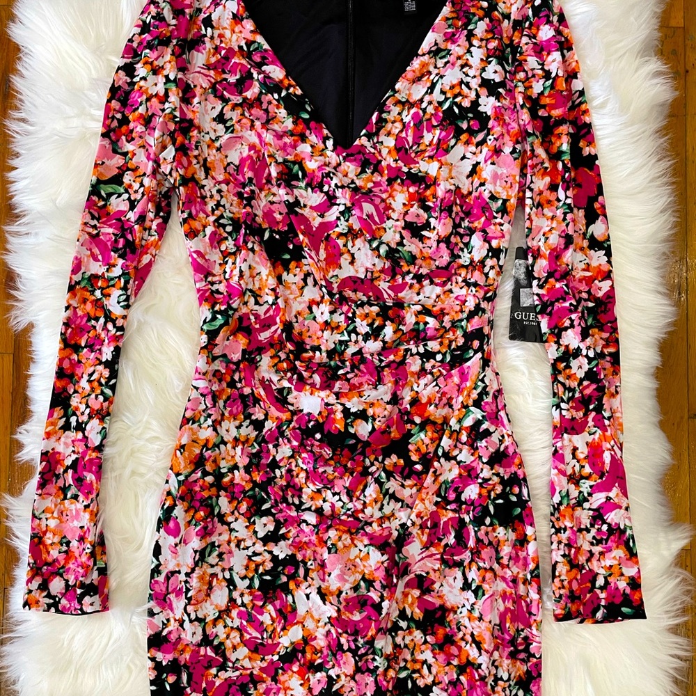 SOLD  Guess_ Floral Print Bodycon Dress